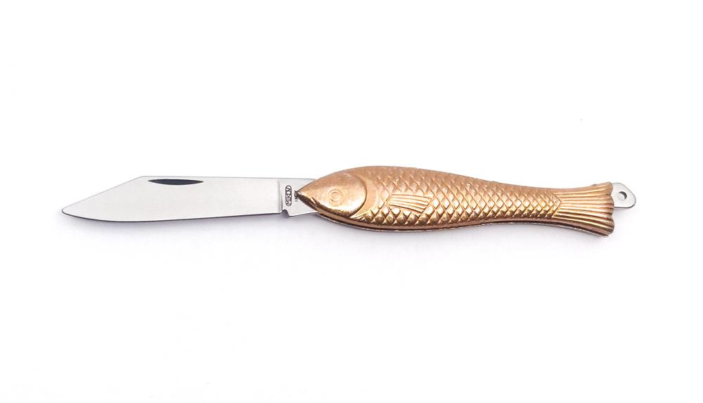 Mikov pozlacená rybička, kapesní nožík