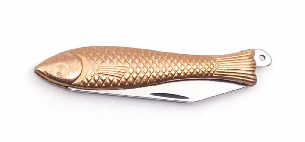 Mikov pozlacená rybička, kapesní nožík