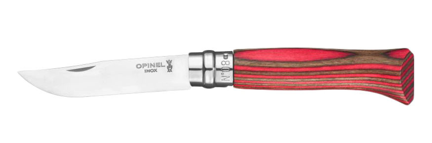 Opinel VRI N°08 Inox Red Laminated Birch