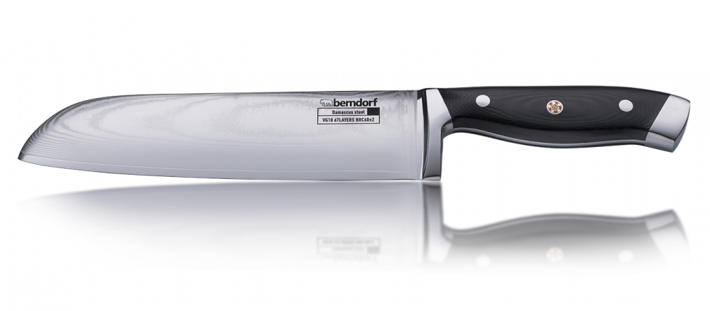 Berndorf Sandrik Santoku damaškový nůž 20,5 cm