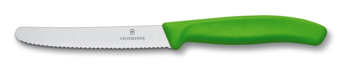 Victorinox vroubkovaný nůž na rajčata zelený